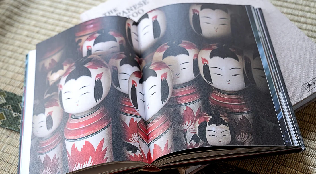 Double-page spread from Manami Okazaki’s book “Kokeshi from Tohoku with Love”